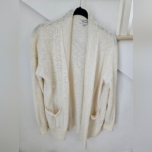 Madewell Cream Open Front Cardigan